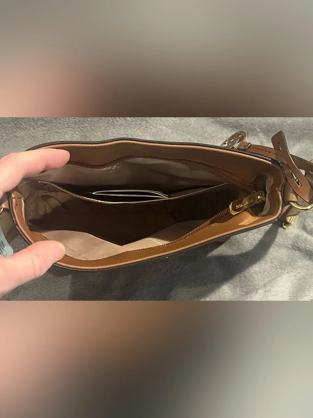 Michael Kors Shoulder Bag with Strap NWT Brown Gold